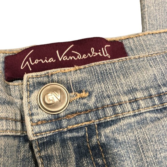 Gloria Vanderbilt Amanda Jeans Light Wash Denim 5 Pocket Womens Sz 14 Short - Picture 3 of 14